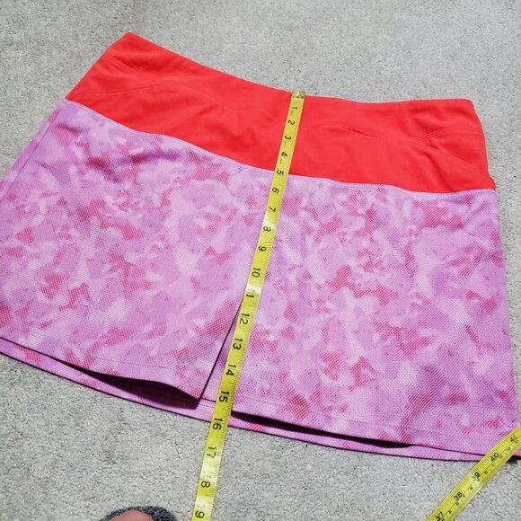 ADIDAS Pull-On Golf Skort Shorts Skirt Pleated Lined Sport Stretch Women's Large - Picture 13 of 15